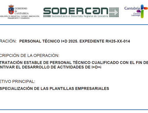 Transparencia: PERSONAL TÉCNICO I+D 2025 EXPEDIENTE RH25-XX-014